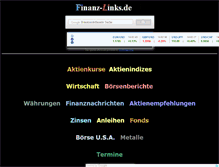 Tablet Screenshot of finanz-links.de